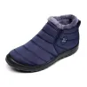 Bottes anti-skid chaudes pour hommes étanches